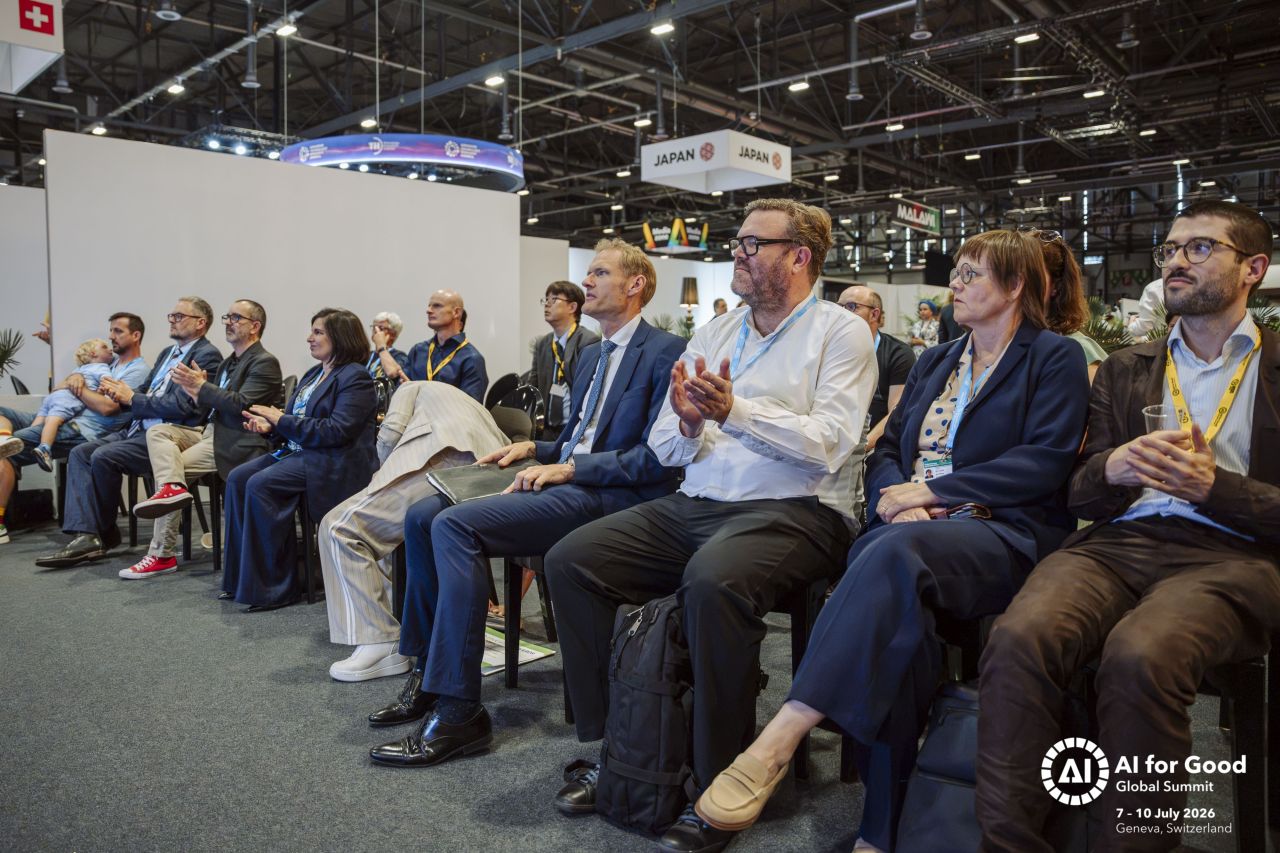 Audience members applauding at the AI for Education Awards during the AI for Good Global Summit, Geneva 2026